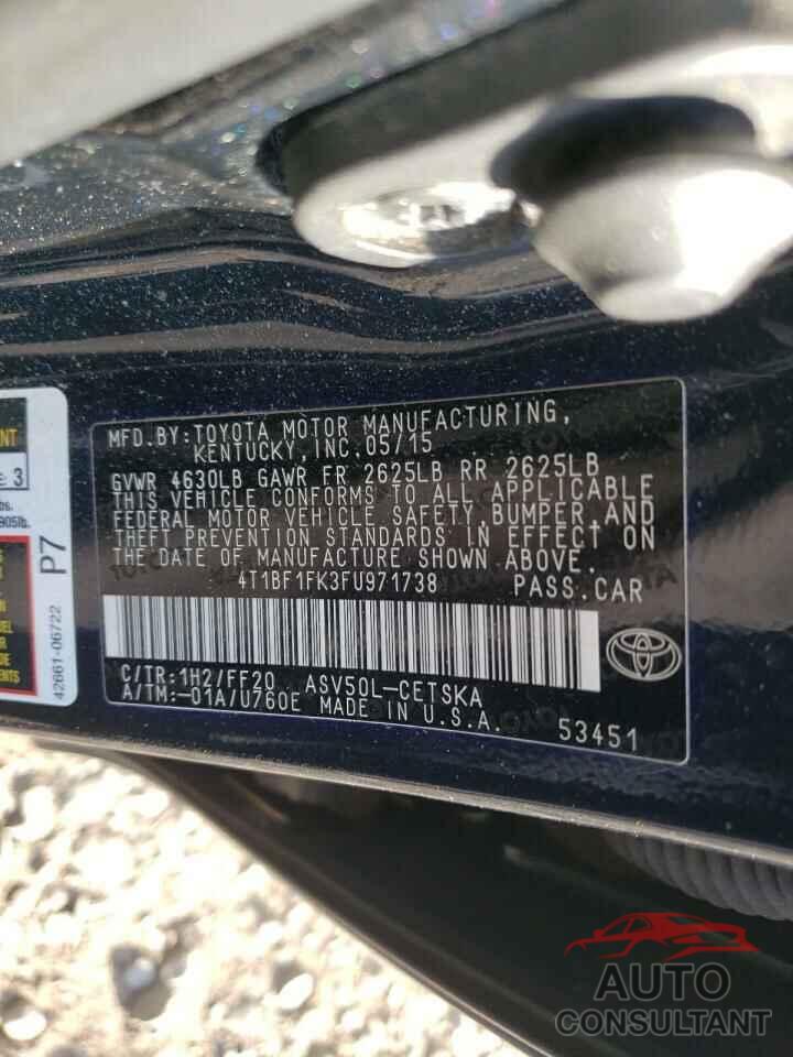 TOYOTA CAMRY 2015 - 4T1BF1FK3FU971738