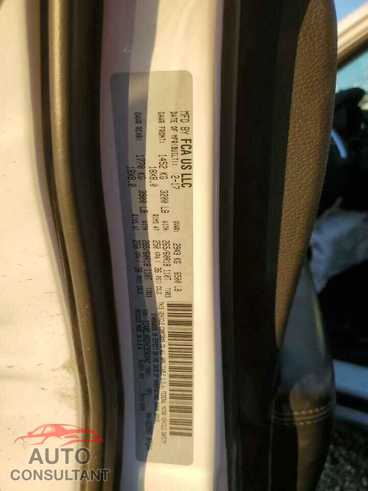DODGE DURANGO 2017 - 1C4RDJAG2HC830342