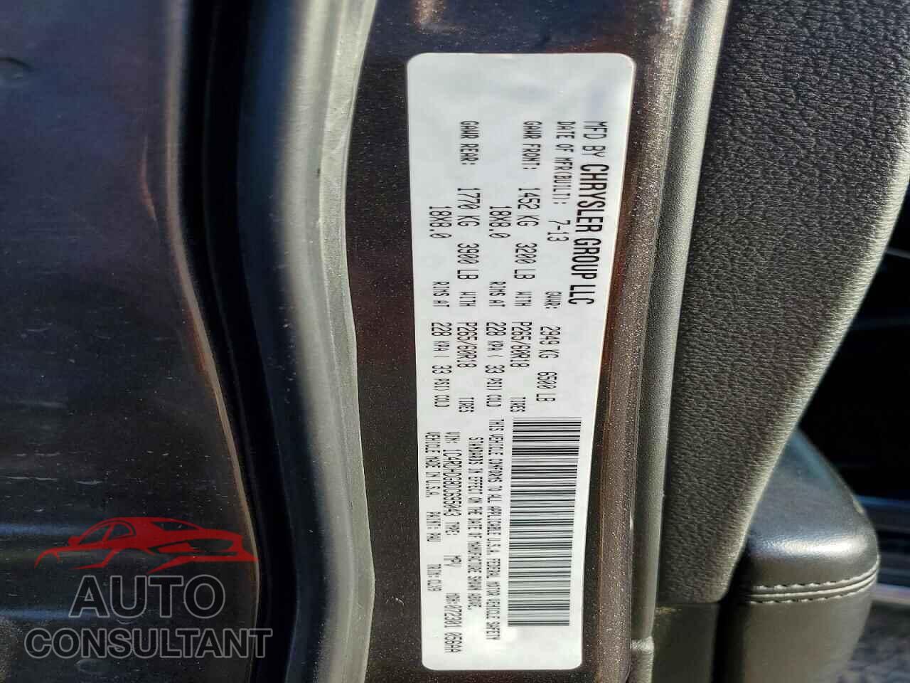 DODGE DURANGO 2013 - 1C4RDHDG8DC695043