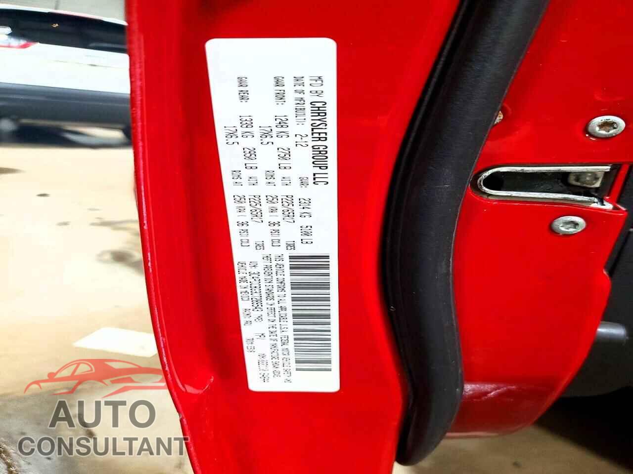 DODGE JOURNEY 2012 - 3C4PDCBG3CT289543