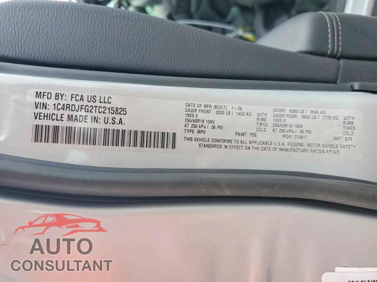 DODGE DURANGO 2026 - 1C4RDJFG2TC215825