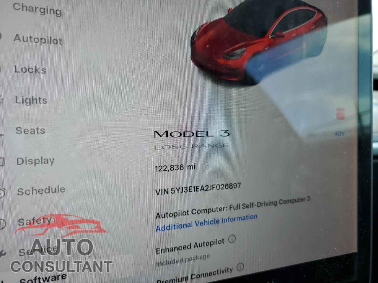 TESLA MODEL 3 2018 - 5YJ3E1EA2JF026897