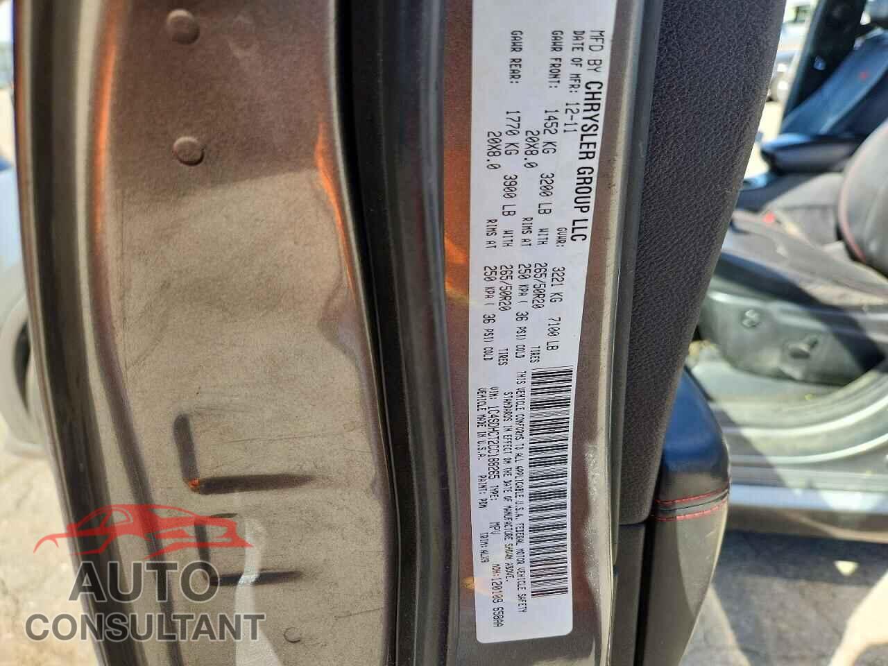 DODGE DURANGO 2012 - 1C4SDHCT2CC188265
