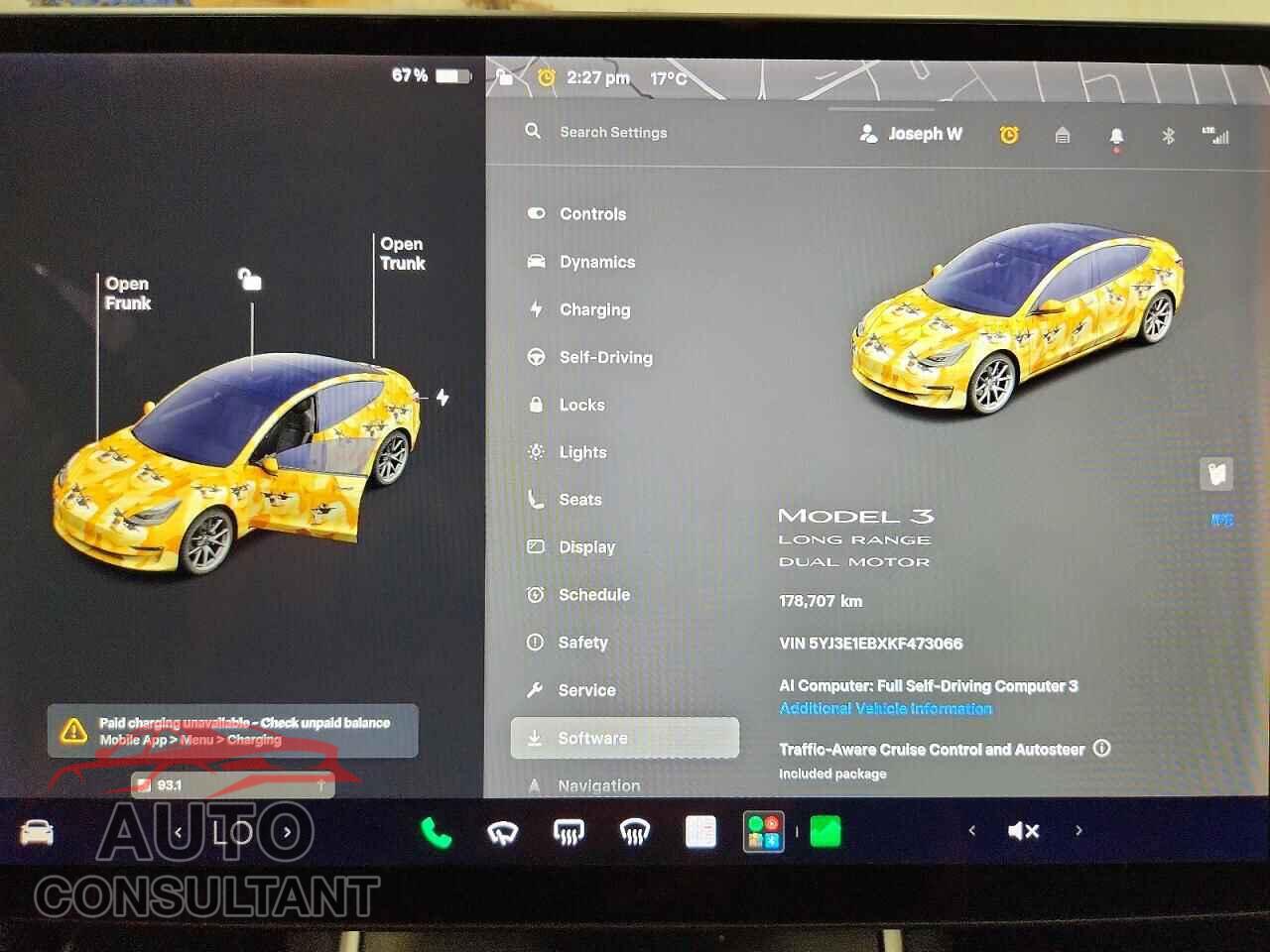 TESLA MODEL 3 2019 - 5YJ3E1EBXKF473066