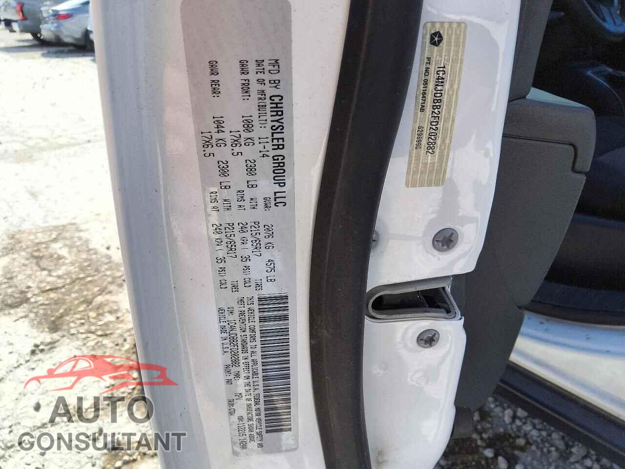 JEEP COMPASS 2015 - 1C4NJDBB2FD202882
