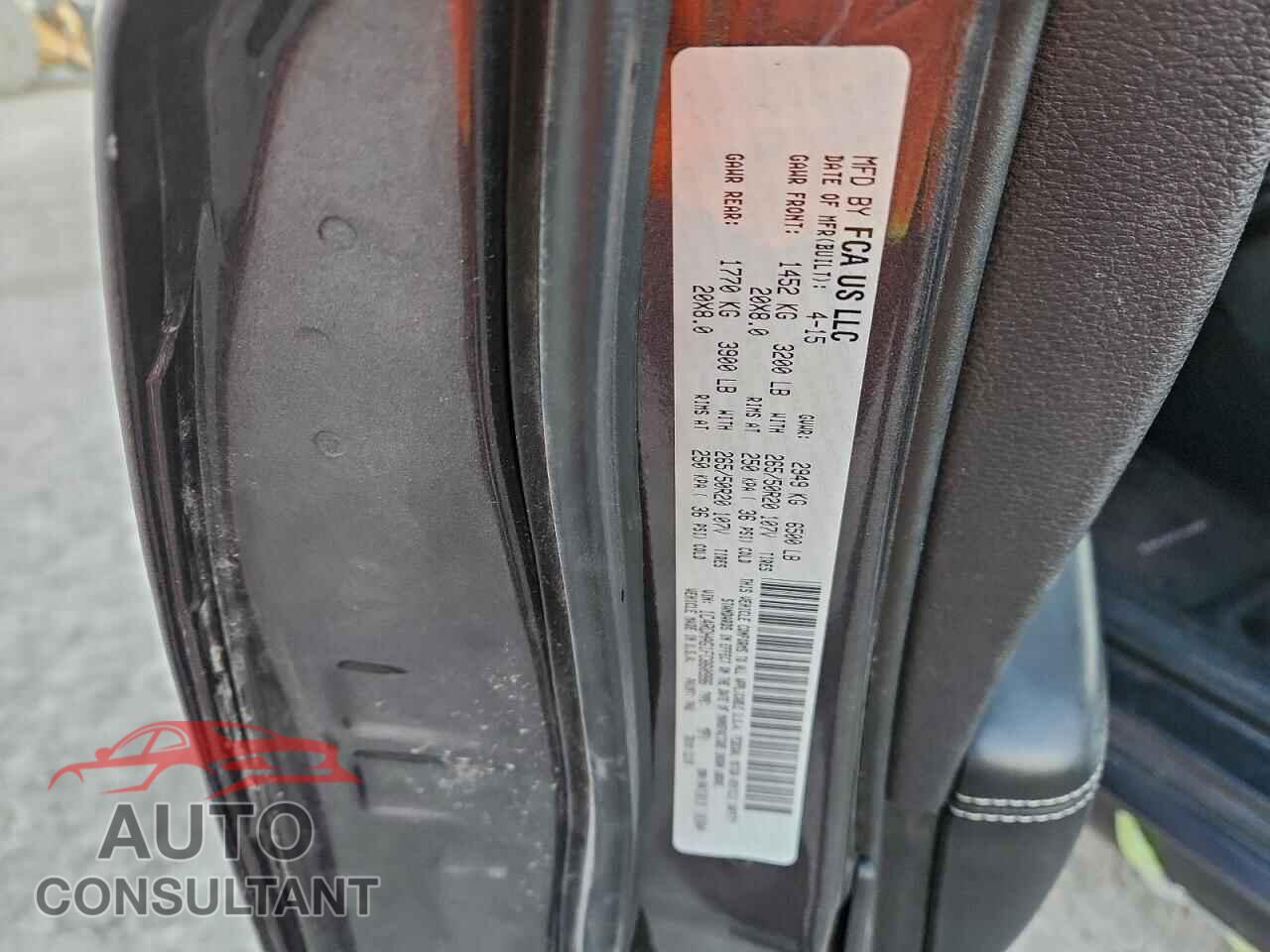 DODGE DURANGO 2015 - 1C4RDHAG1FC860986