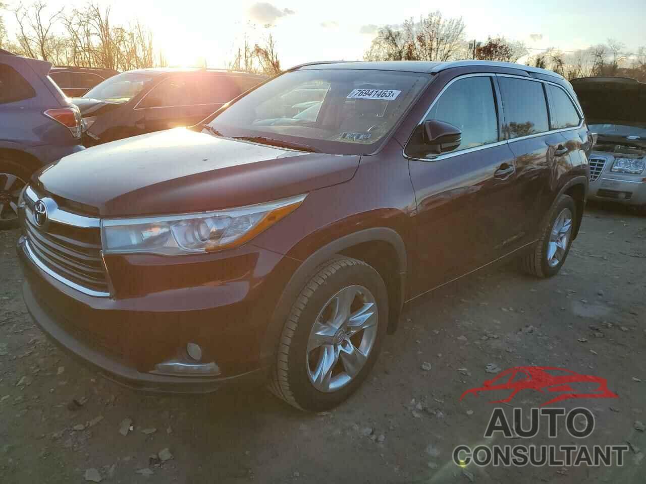 TOYOTA HIGHLANDER 2015 - 5TDDKRFH1FS177885