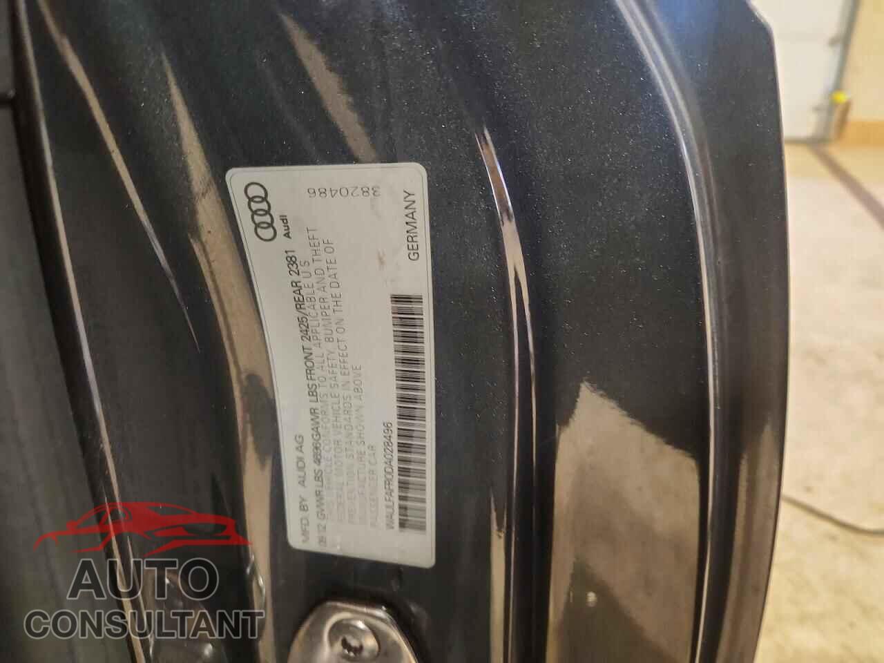 AUDI A5 2013 - WAULFAFR0DA028496