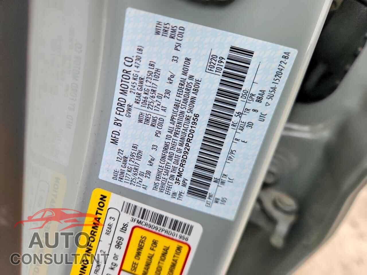 FORD BRONCO 2023 - 3FMCR9D92PRD01956