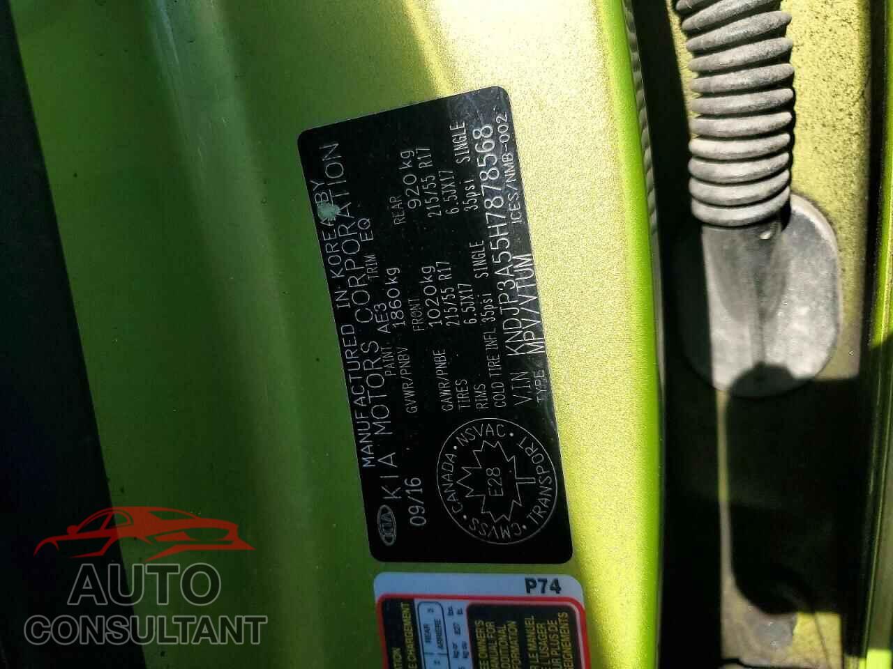 KIA SOUL 2017 - KNDJP3A55H7878568