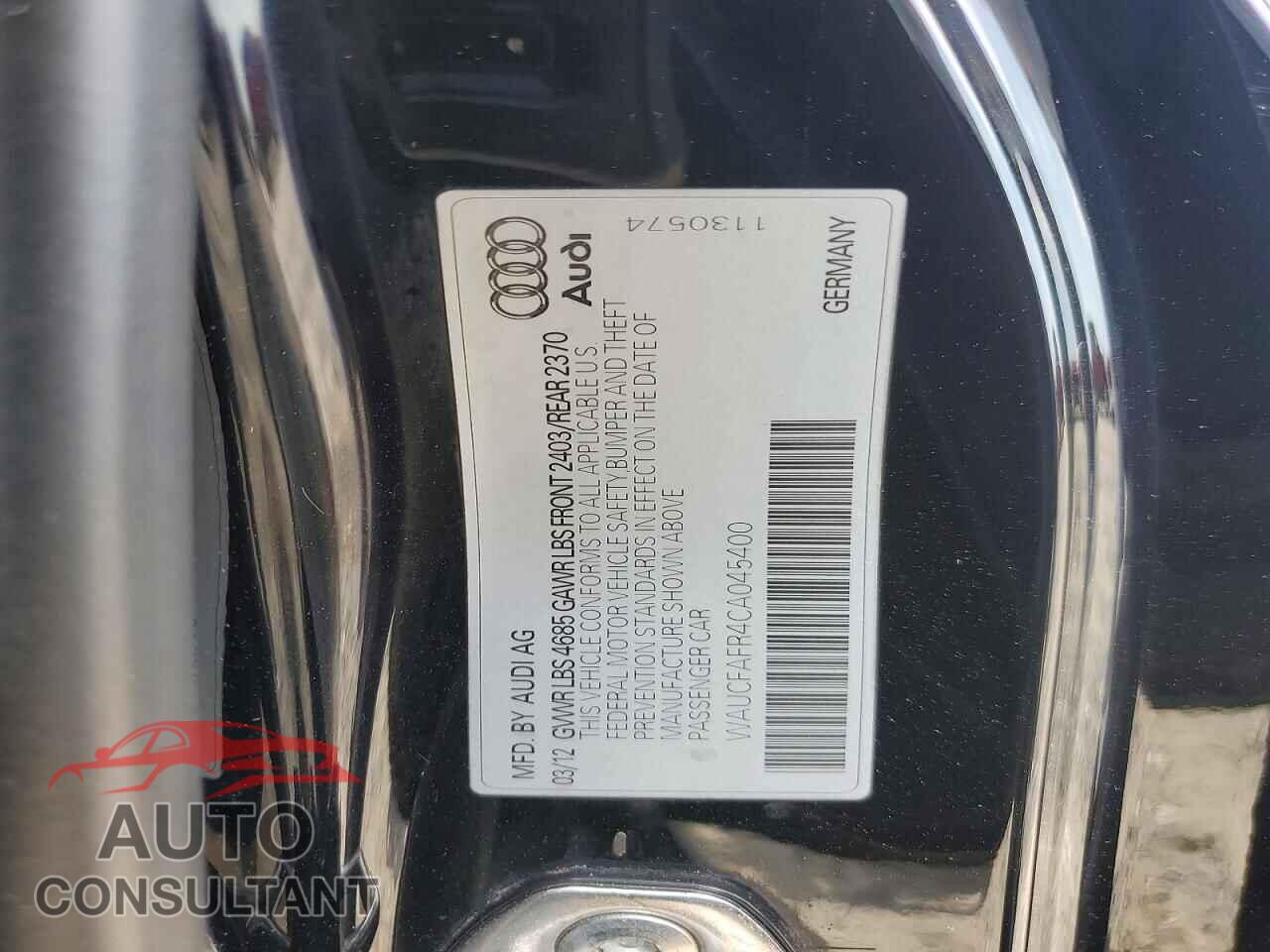 AUDI A5 2012 - WAUCFAFR4CA045400