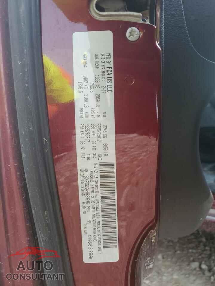DODGE CARAVAN 2017 - 2C4RDGEG4HR693246
