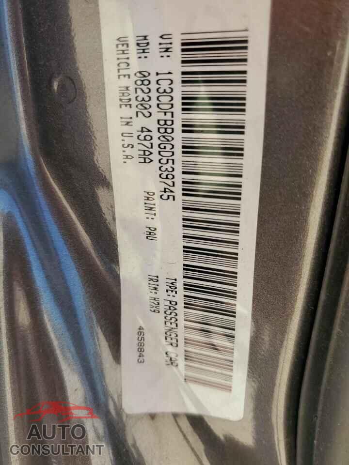 DODGE DART 2016 - 1C3CDFBB0GD539745