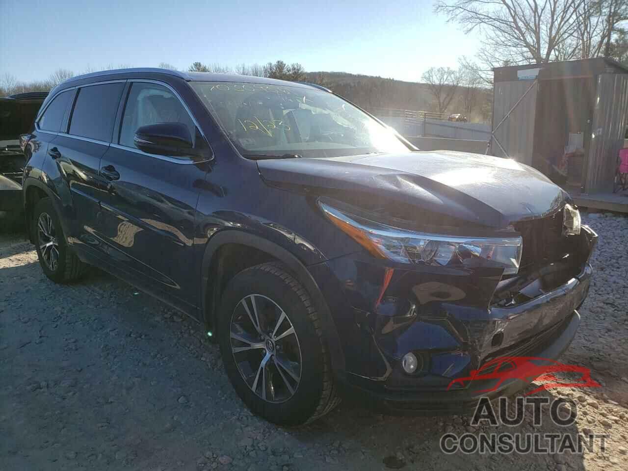 TOYOTA HIGHLANDER 2016 - 5TDJKRFH6GS312847