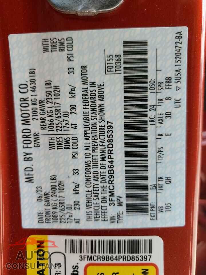 FORD BRONCO 2023 - 3FMCR9B64PRD85397