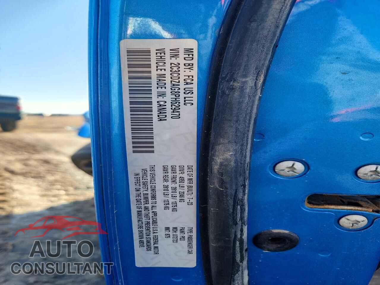 DODGE CHALLENGER 2023 - 2C3CDZAG8PH629470