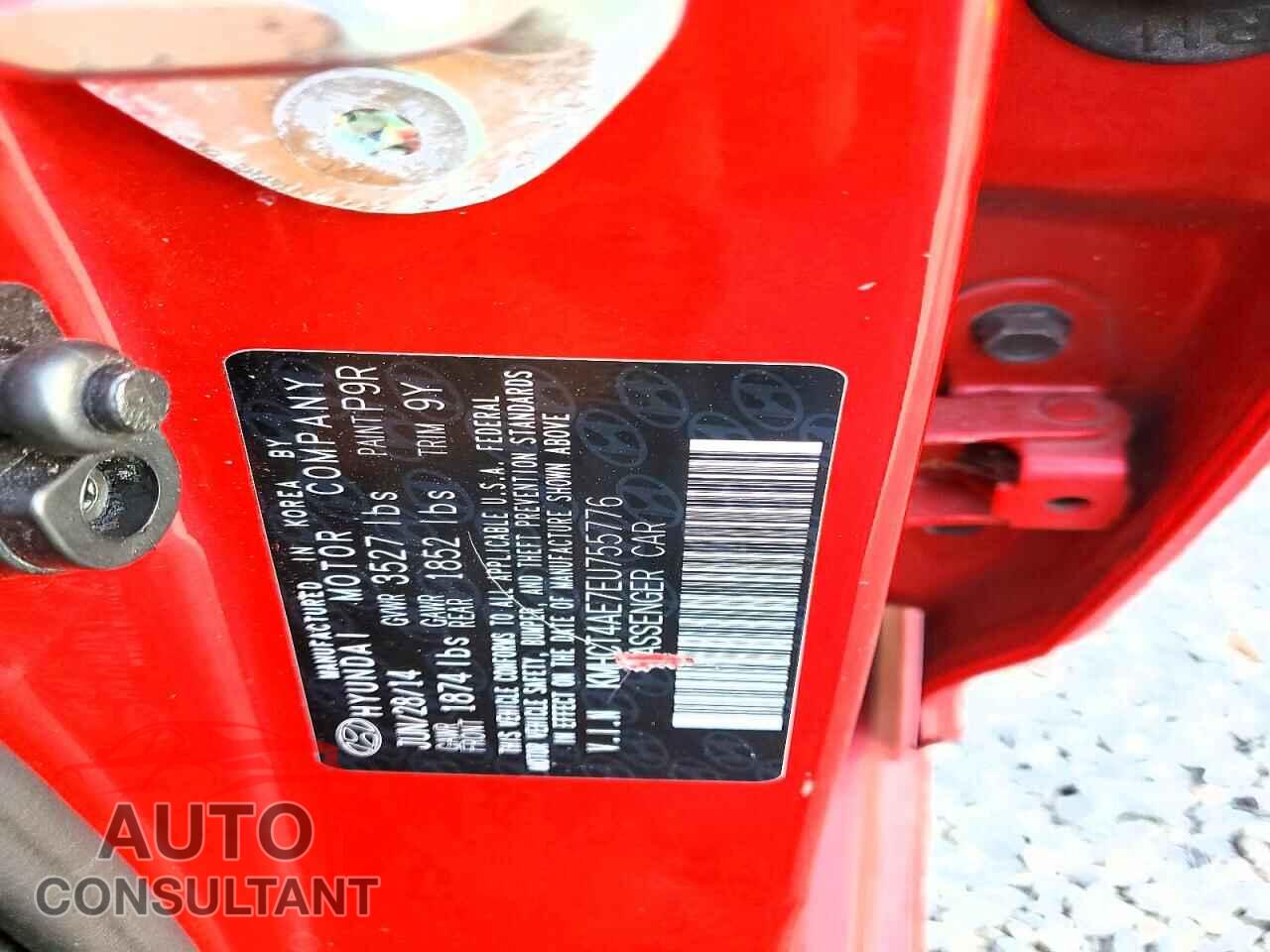 HYUNDAI ACCENT 2014 - KMHCT4AE7EU755776
