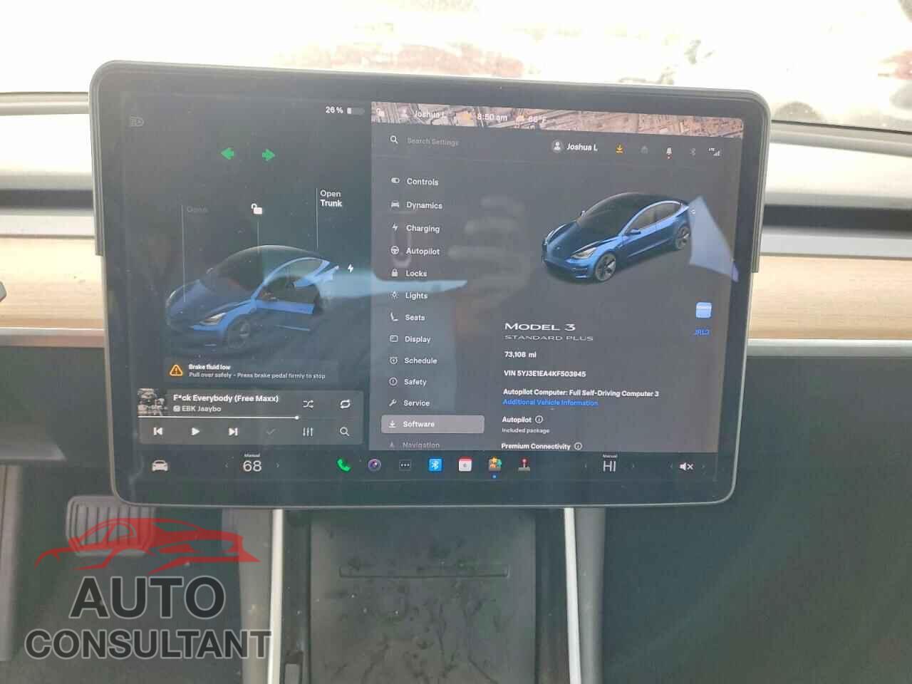TESLA MODEL 3 2019 - 5YJ3E1EA4KF503945