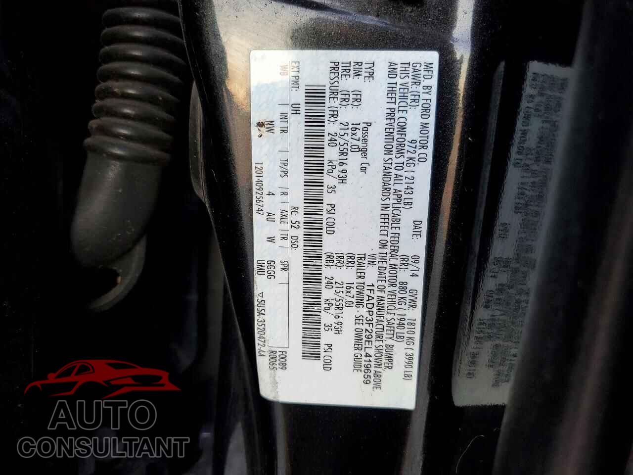 FORD FOCUS 2014 - 1FADP3F29EL419659