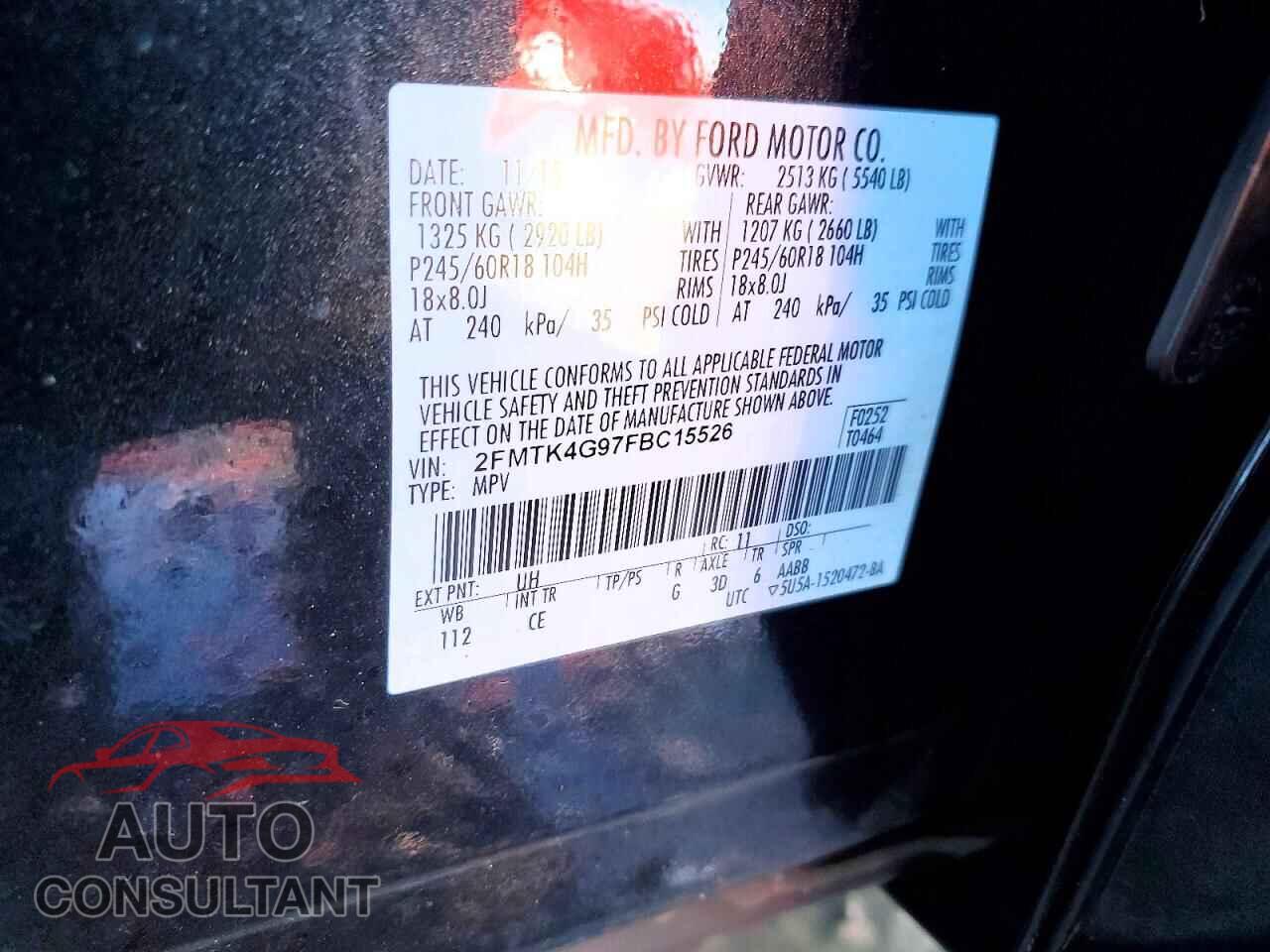 FORD EDGE 2015 - 2FMTK4G97FBC15526