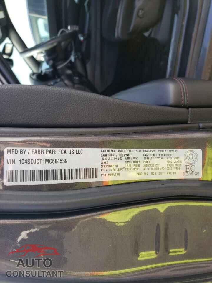 DODGE DURANGO 2021 - 1C4SDJCT1MC604539