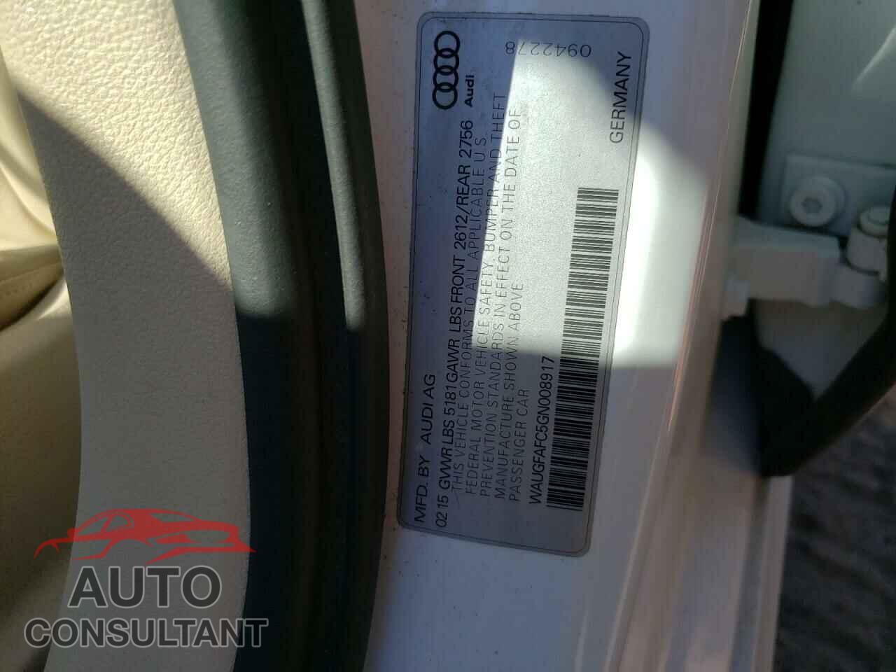 AUDI A6 2016 - WAUGFAFC5GN008917