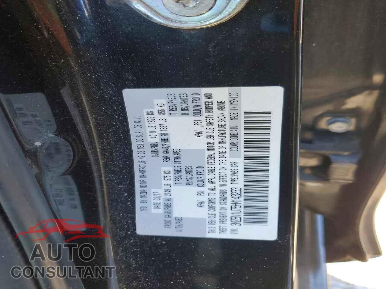 MAZDA 3 2017 - 3MZBN1U75HM143233