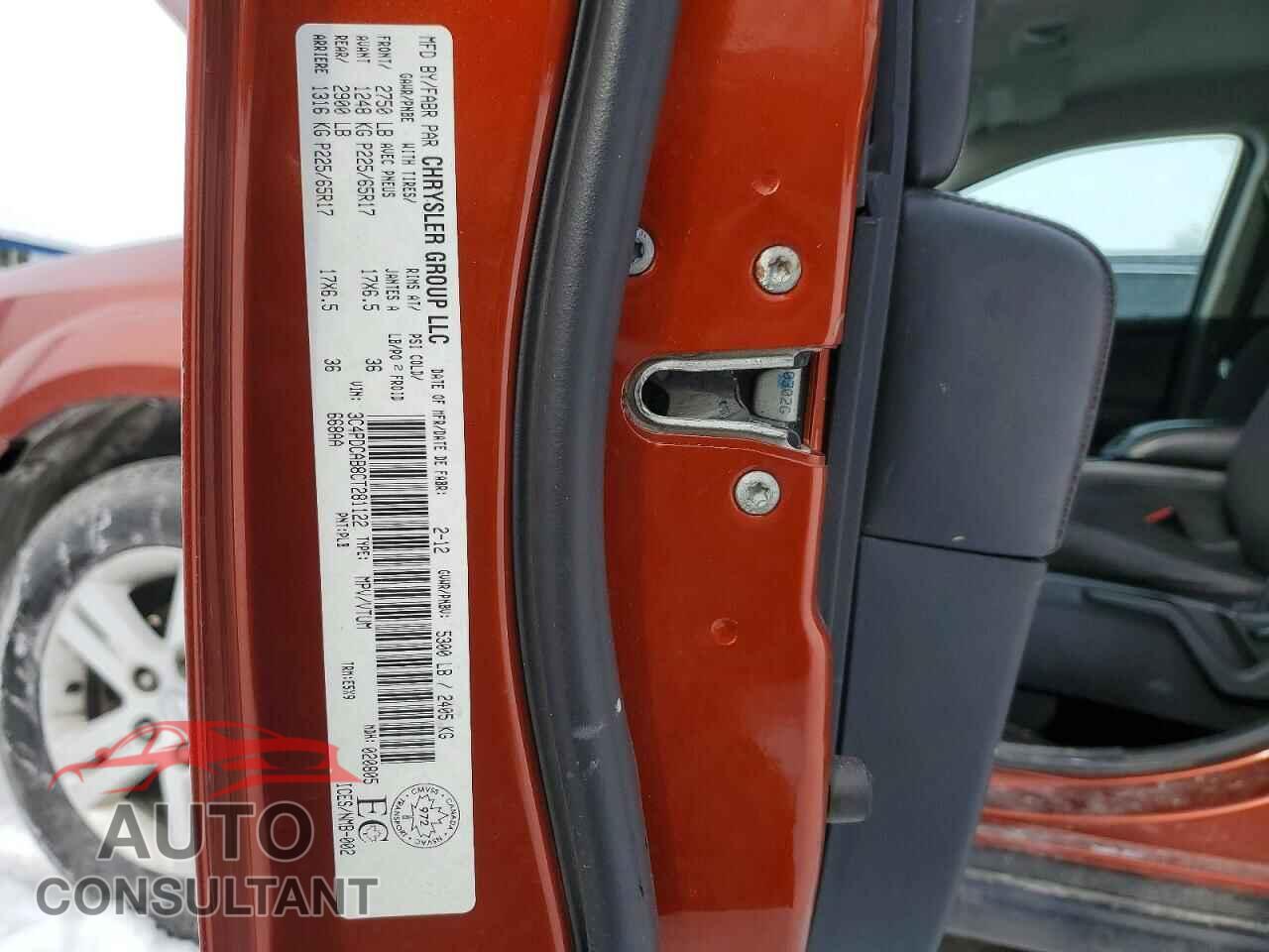 DODGE JOURNEY 2012 - 3C4PDCAB8CT281122
