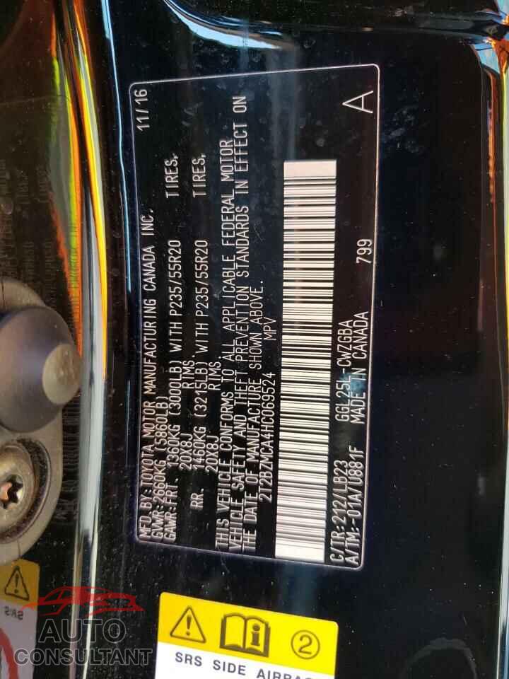 LEXUS RX350 2017 - 2T2BZMCA4HC069524