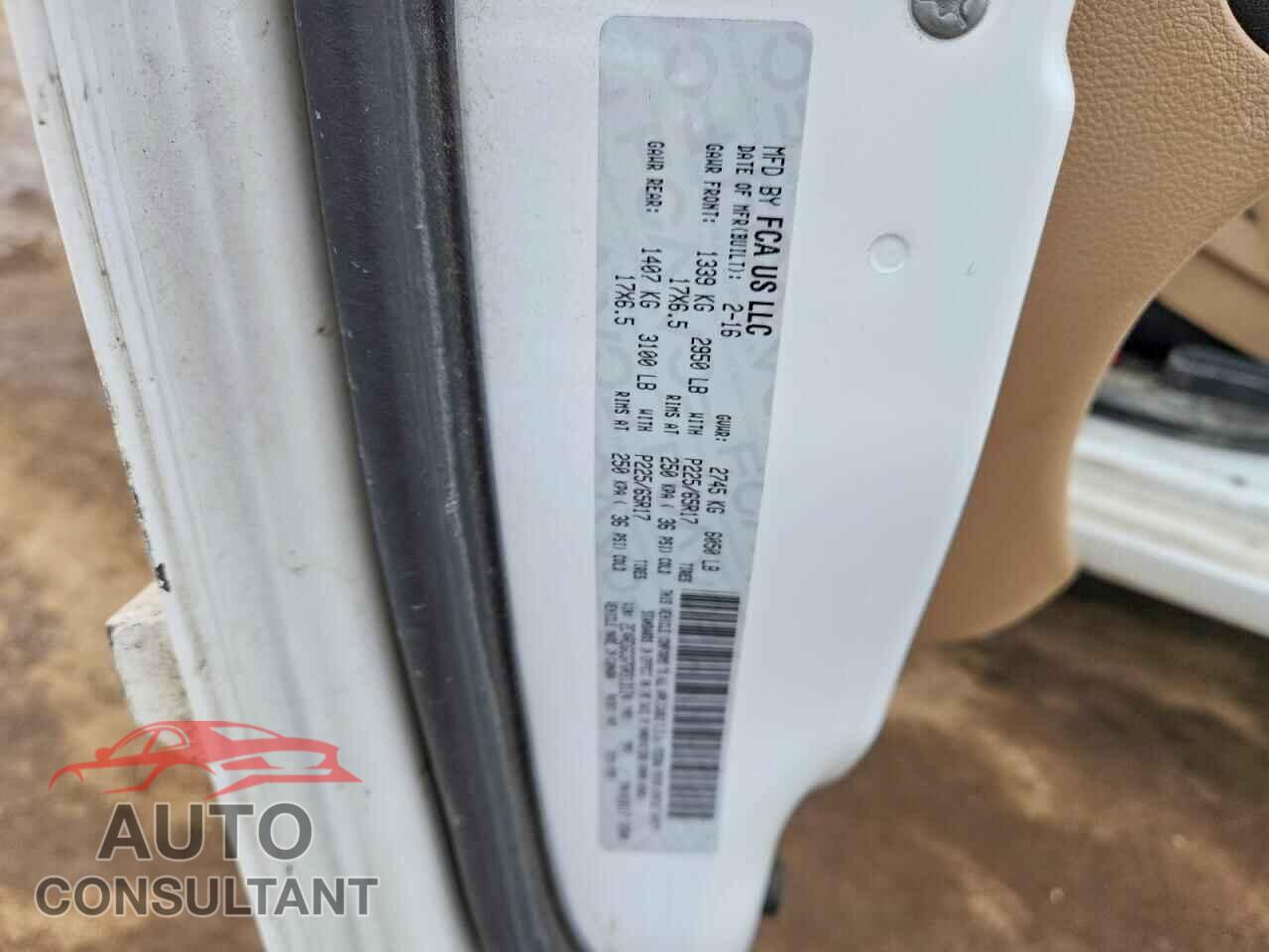 DODGE CARAVAN 2016 - 2C4RDGCG7GR313124