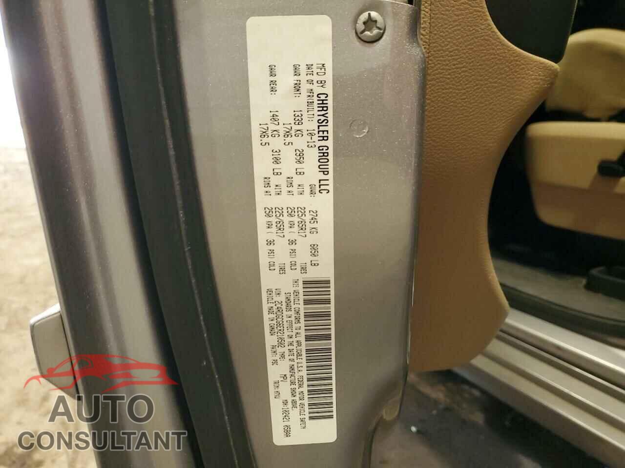 DODGE CARAVAN 2014 - 2C4RDGCG6ER210502