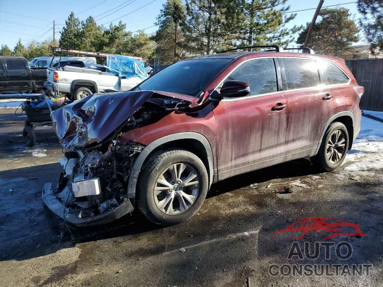 TOYOTA HIGHLANDER 2016 - 5TDBKRFH3GS271565