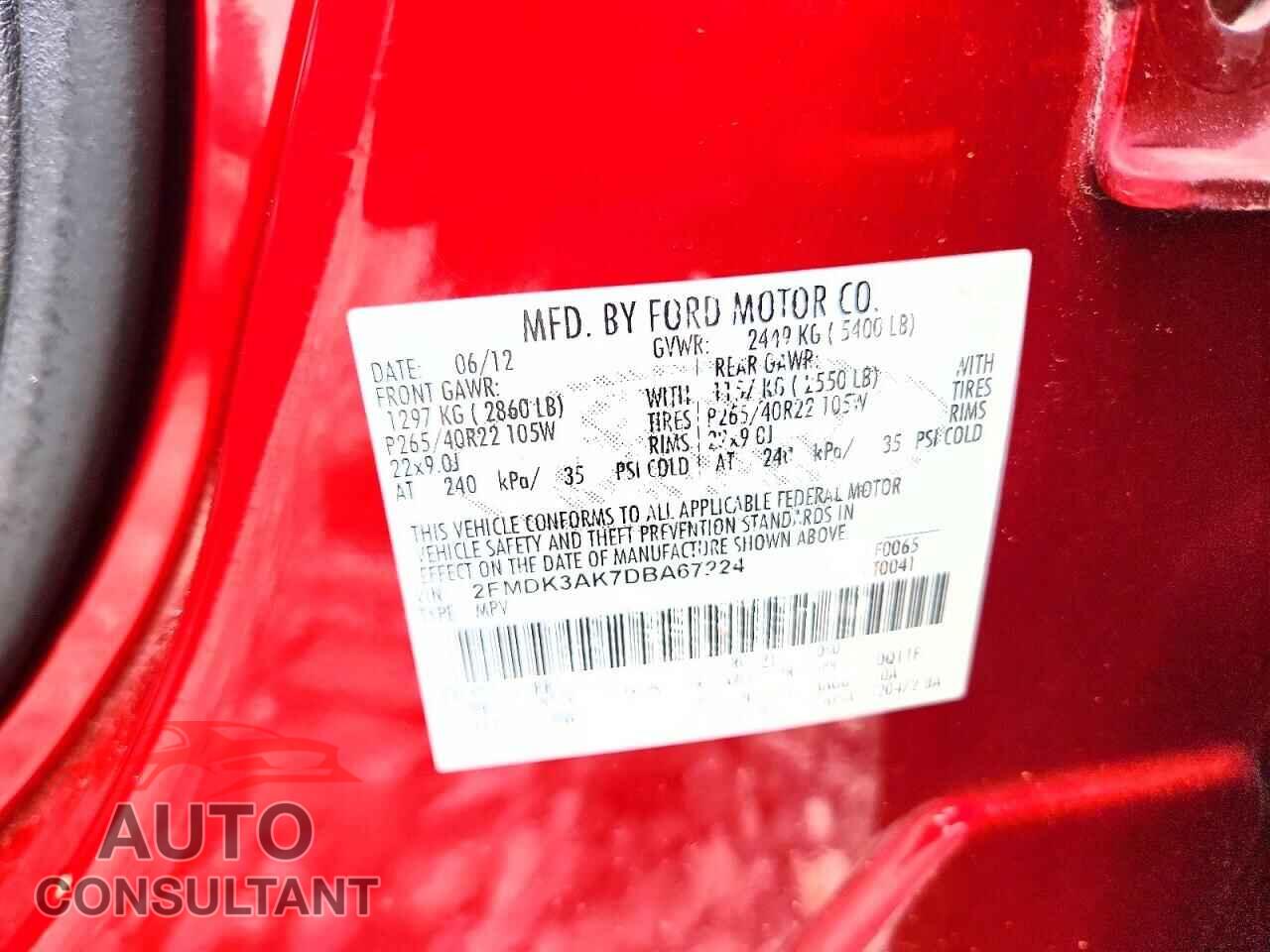 FORD EDGE 2013 - 2FMDK3AK7DBA67224
