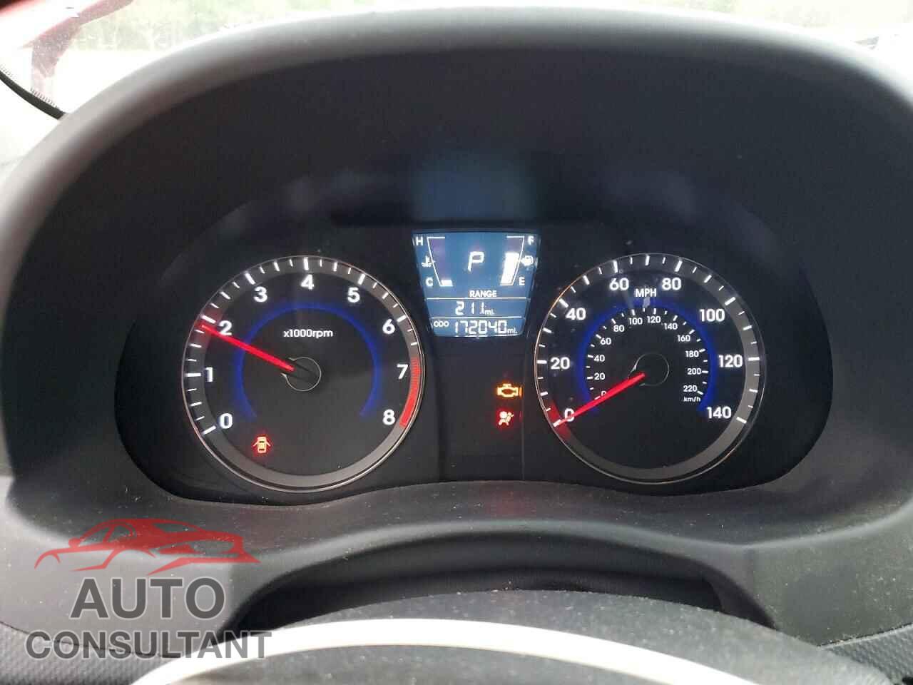 HYUNDAI ACCENT 2012 - KMHCU4AE5CU128018