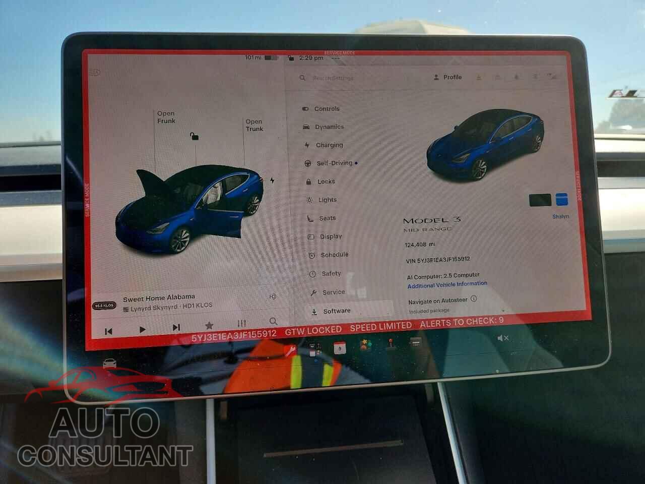TESLA MODEL 3 2018 - 5YJ3E1EA3JF155912