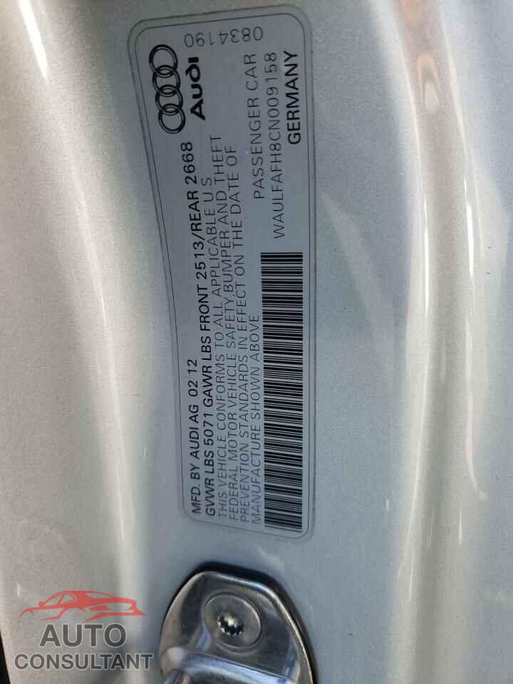 AUDI A5 2012 - WAULFAFH8CN009158