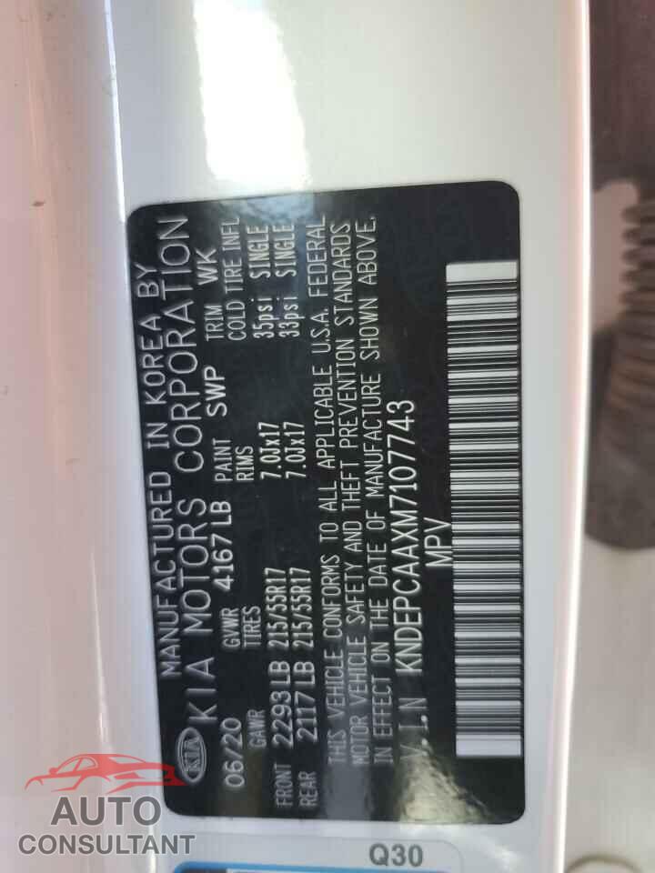 KIA SELTOS 2021 - KNDEPCAAXM7107743