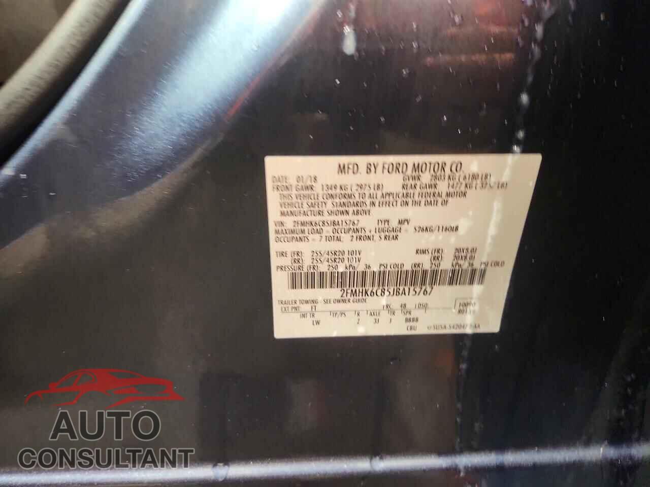 FORD FLEX 2018 - 2FMHK6C85JBA15767