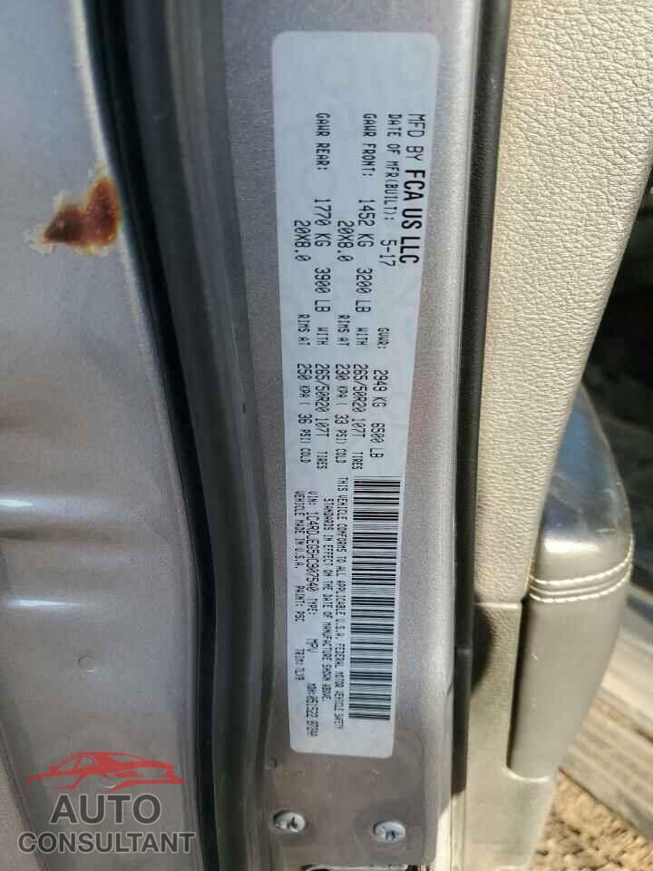 DODGE DURANGO 2017 - 1C4RDJEG5HC907540