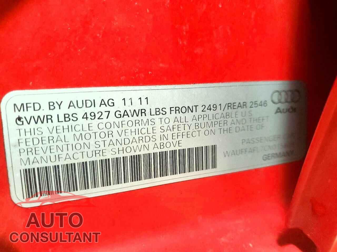 AUDI A4 2012 - WAUFFAFL7CN015809