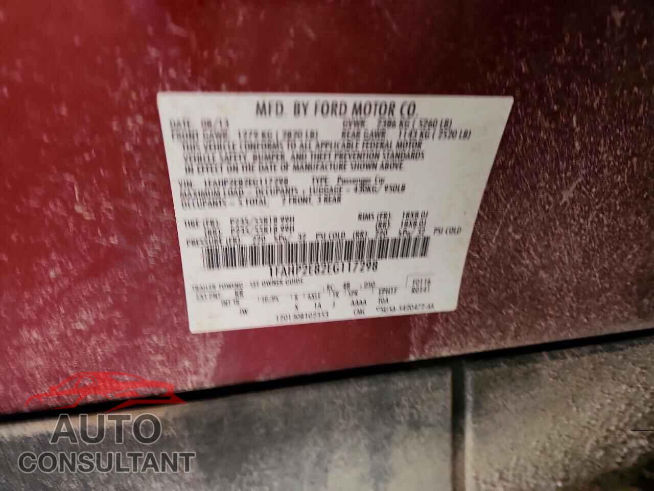 FORD TAURUS 2014 - 1FAHP2E82EG117298