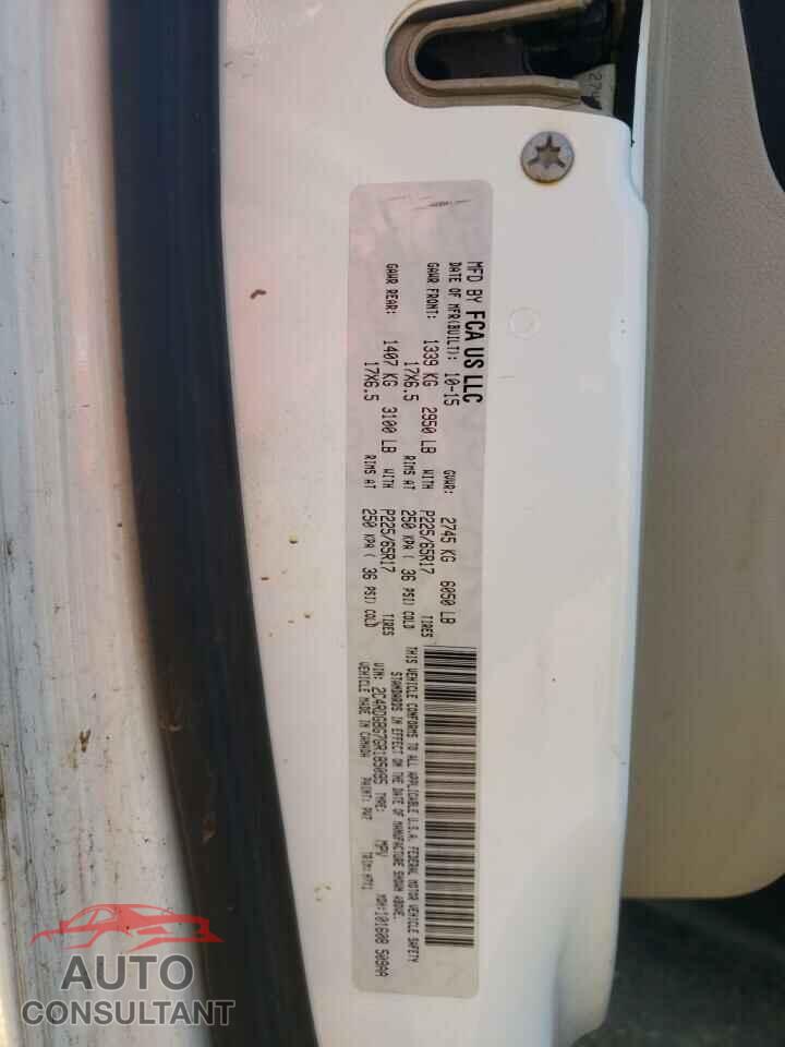 DODGE CARAVAN 2016 - 2C4RDGBG7GR185095