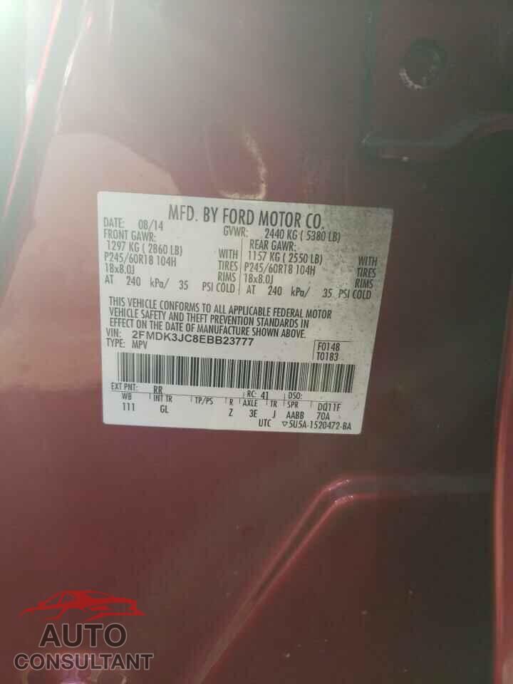 FORD EDGE 2014 - 2FMDK3JC8EBB23777