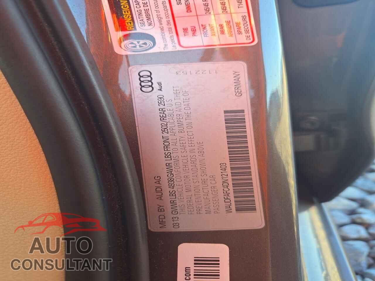 AUDI A6 2013 - WAUDFAFC4DN121403