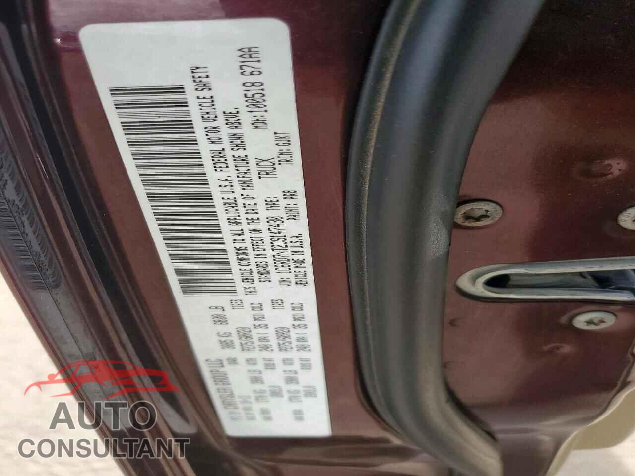 DODGE RAM 1500 2012 - 1C6RD7NT2CS147430