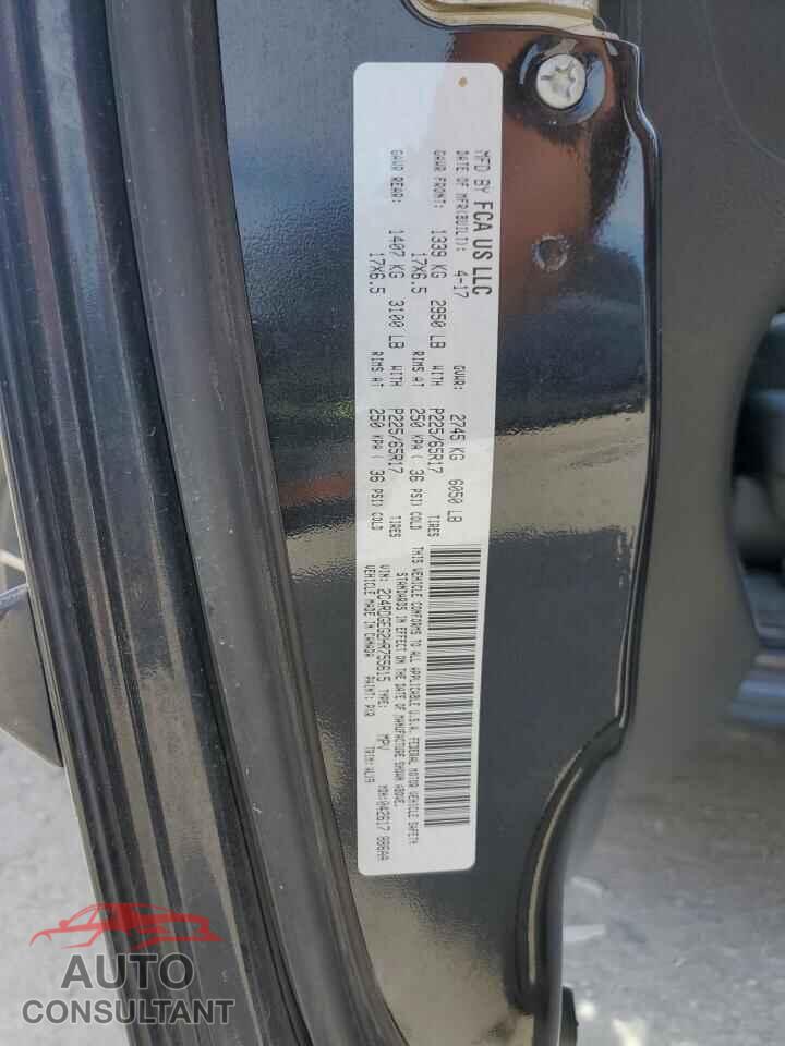 DODGE CARAVAN 2017 - 2C4RDGEG2HR755615