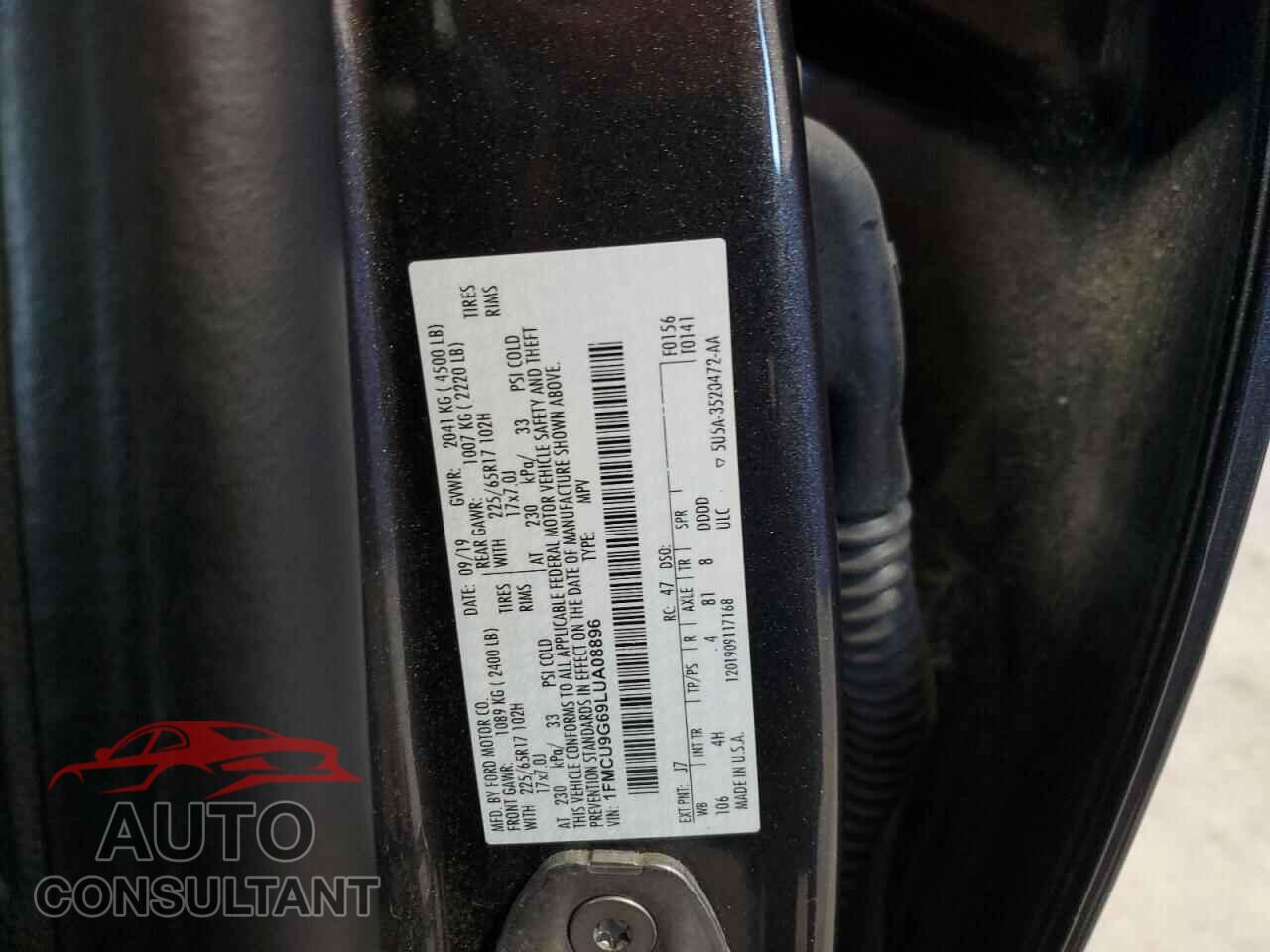 FORD ESCAPE 2020 - 1FMCU9G69LUA08896