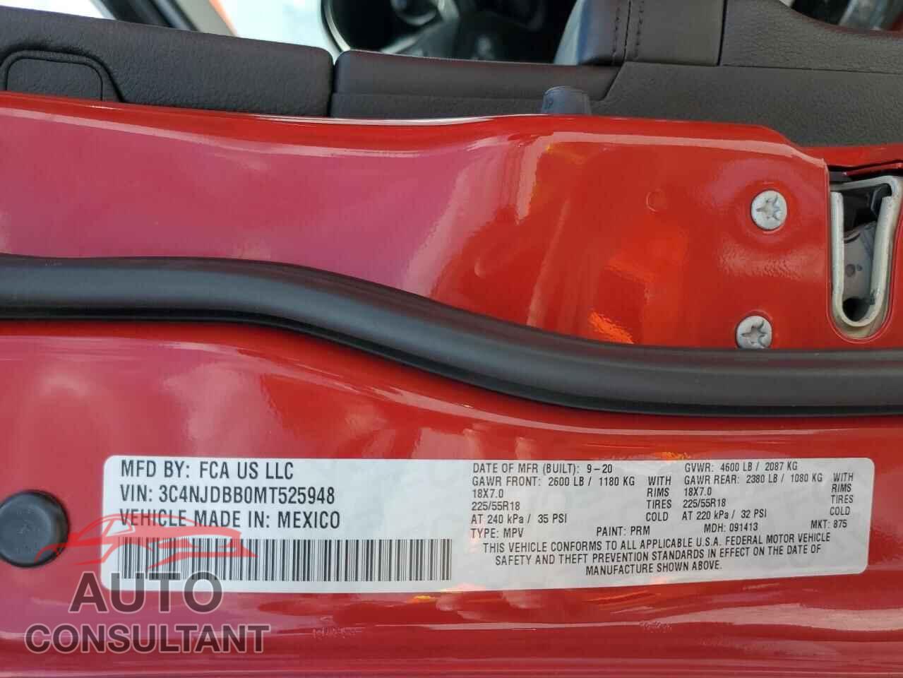 JEEP COMPASS 2021 - 3C4NJDBB0MT525948
