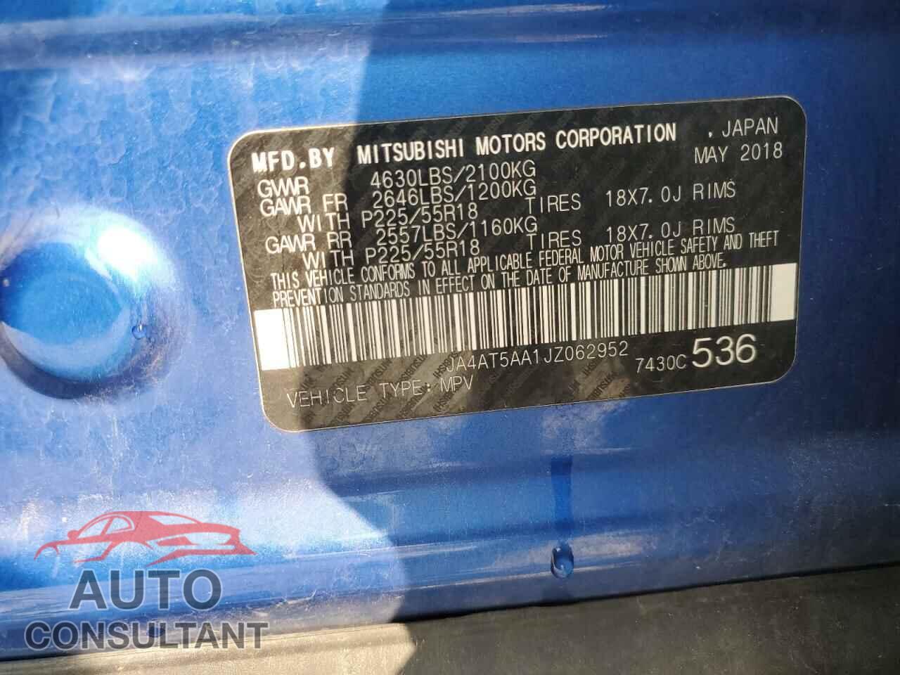 MITSUBISHI ECLIPSE 2018 - JA4AT5AA1JZ062952