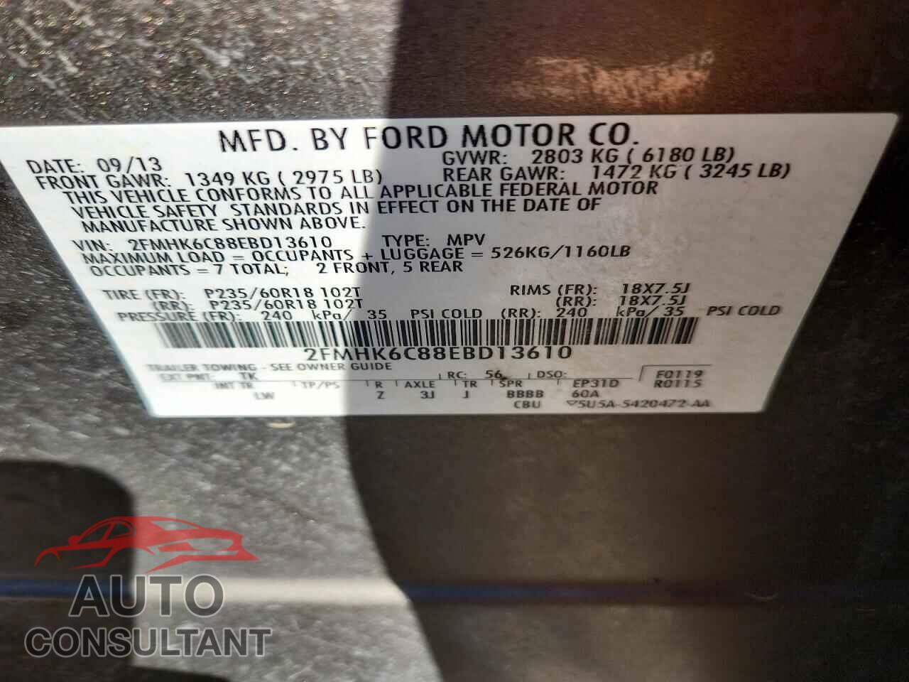 FORD FLEX 2014 - 2FMHK6C88EBD13610